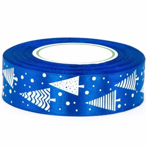 Wstążka satynowa niebieska 25mm 23m choinki święta