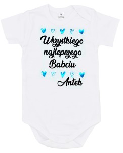 Wszystkiego najlepszego babciu bodziak z imieniem wnuka