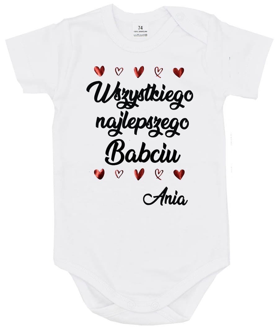 Wszystkiego najlepszego Babciu - body z imieniem dziecka