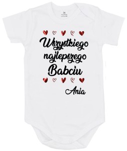 Wszystkiego najlepszego Babciu body z imieniem