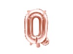 Balon foliowy litera Q różowe złoto 35cm 1szt