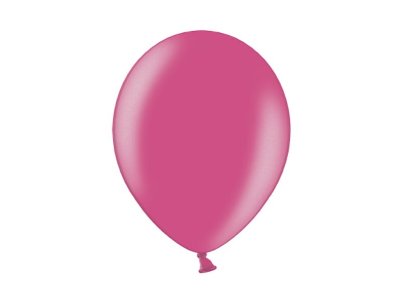 Balony 27cm, metaliczne fuksjowe 25szt