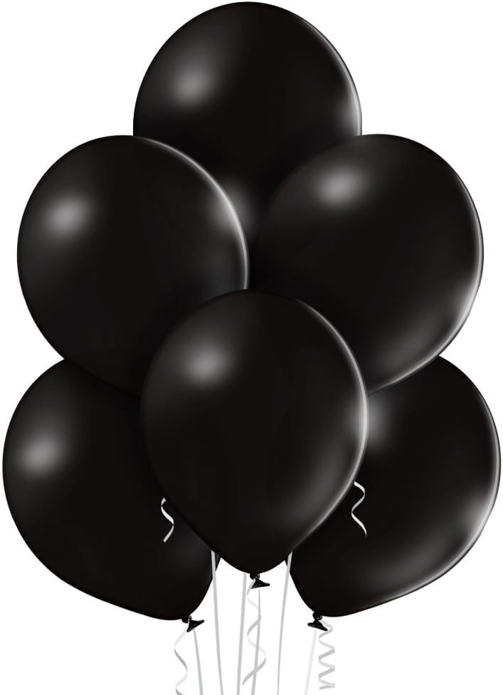 Balony pastelowe czarne 25szt - 30cm