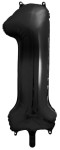 Balon foliowy Cyfra 1, 86cm, czarny XL