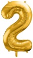 Balon foliowy Cyfra 1, 86cm, złoty XL