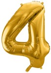 Balon foliowy Cyfra 4, 86cm, złoty XL