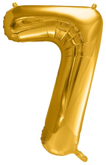 Balon foliowy Cyfra 7, 86cm, złoty XL