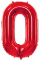 Balon foliowy Cyfra 0, 86cm, czerwony XL