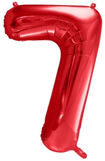 Balon foliowy Cyfra 7, 86cm, czerwony XL