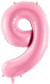 Balon foliowy Cyfra 9, 86cm, różowy XL