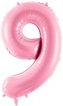 Balon foliowy Cyfra 9, 86cm, różowy XL