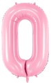 Balon foliowy Cyfra 0, 86cm, różowy XL