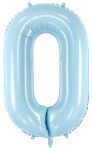 Balon foliowy cyfra 0, niebieski 86cm 1szt XL