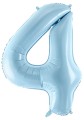 Balon foliowy cyfra 4, niebieski 86cm 1szt XL