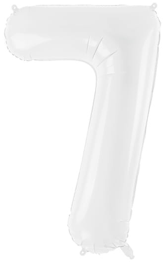 Balon foliowy Cyfra 7, 86cm, biały XL