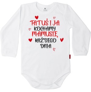 Body dziecięce Kochamy Mamusię Walentynki