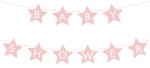 Baner Baby shower, 290x16.5 cm, jasny różowy