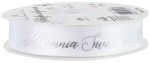 Wstążka satynowa Komunia Święta biało-srebrna 20m