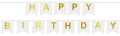Baner urodzinowy happy birthday biały