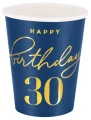 Kubek Happy Birthday 30 granatowy 220ml 6szt.