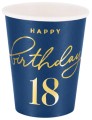 Kubek Happy Birthday 18 granatowy 220ml 6szt.