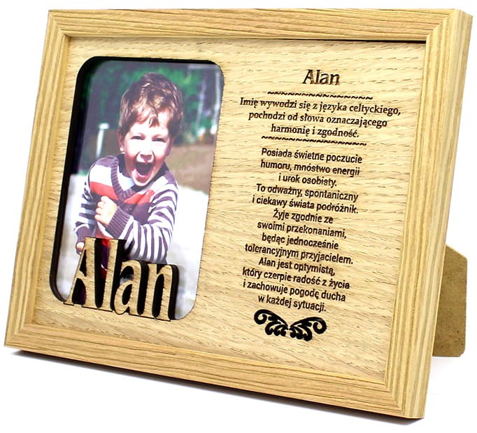 Ramka na zdjęcia z imieniem  Alan