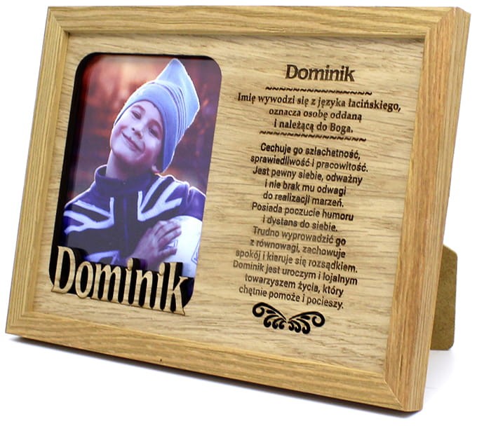 Ramka na zdjęcia z imieniem Dominik