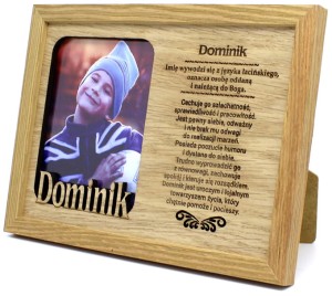 Ramka na zdjęcie z imieniem Dominik