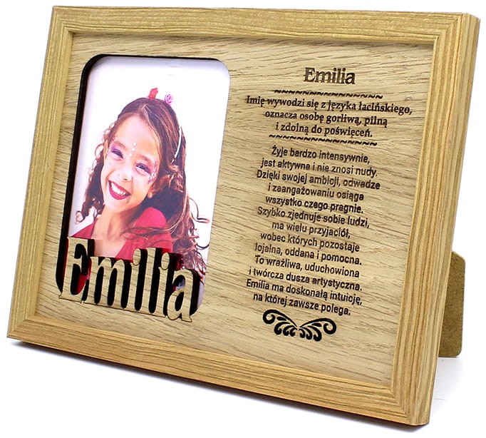Ramka na zdjęcia z imieniem Emilia