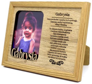 Ramka na zdjęcie z imieniem Gabrysia