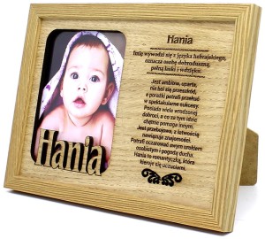Ramka na zdjęcie z imieniem Hania