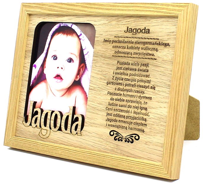 Ramka na zdjęcia z imieniem Jagoda