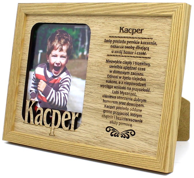 Ramka na zdjęcia z imieniem Kacper