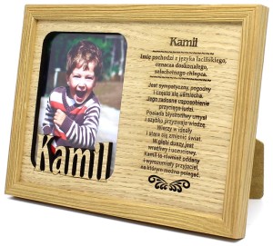 Ramka na zdjęcie z imieniem Kamil