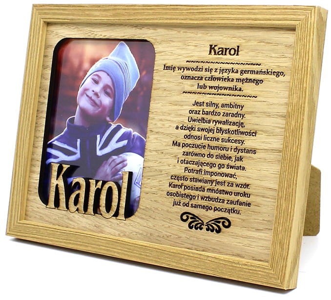 Ramka na zdjęcia z imieniem Karol