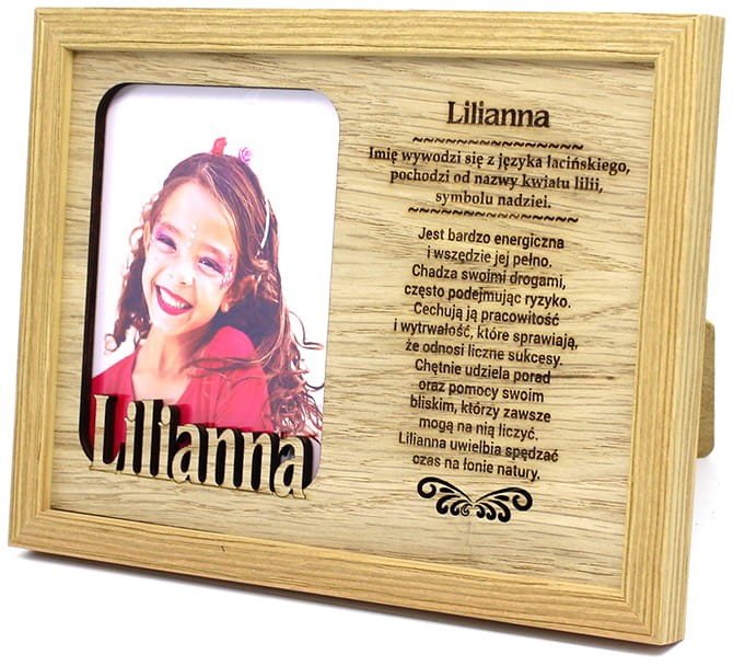 Ramka na zdjęcia z imieniem Lilianna