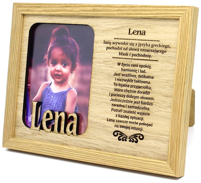 Ramka na zdjęcia z imieniem Lena