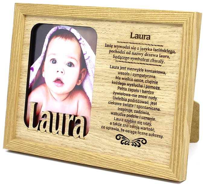 Ramka na zdjęcia z imieniem Laura