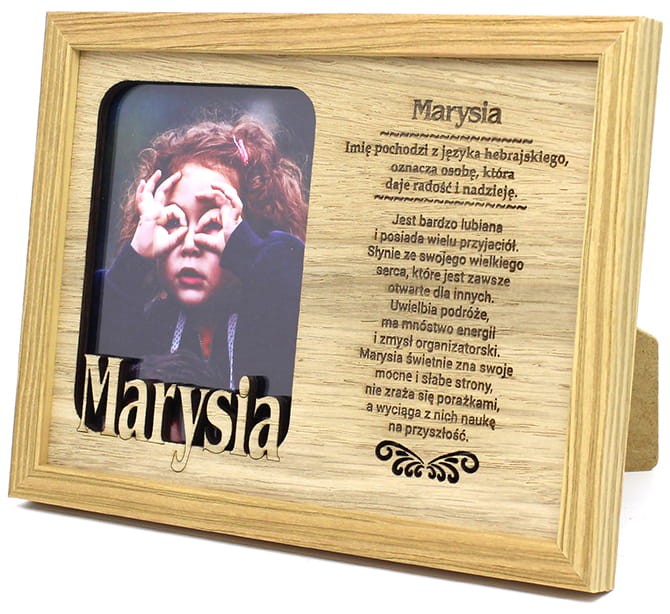 Ramka na zdjęcie z imieniem Marysia