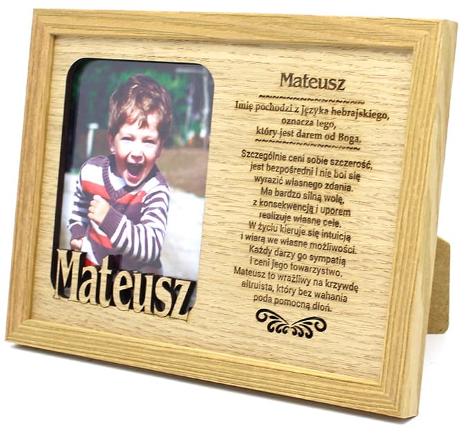 Ramka na zdjęcie z imieniem Mateusz