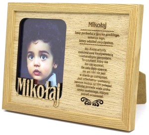 Ramka na zdjęcie z imieniem Mikołaj