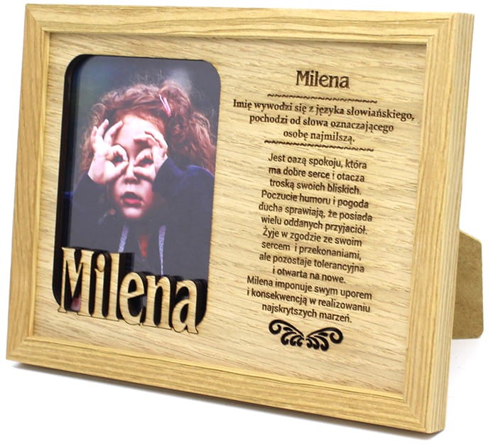 Ramka na zdjęcie z imieniem Milena