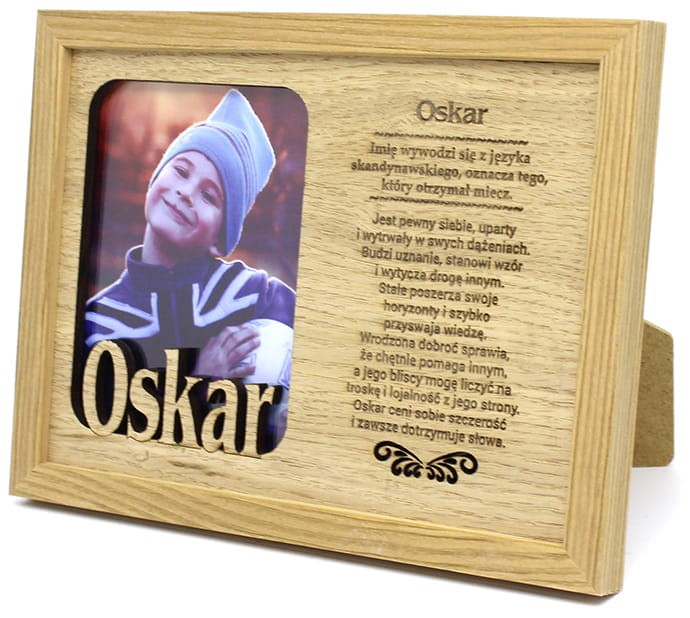 Ramka na zdjęcie z imieniem Oskar