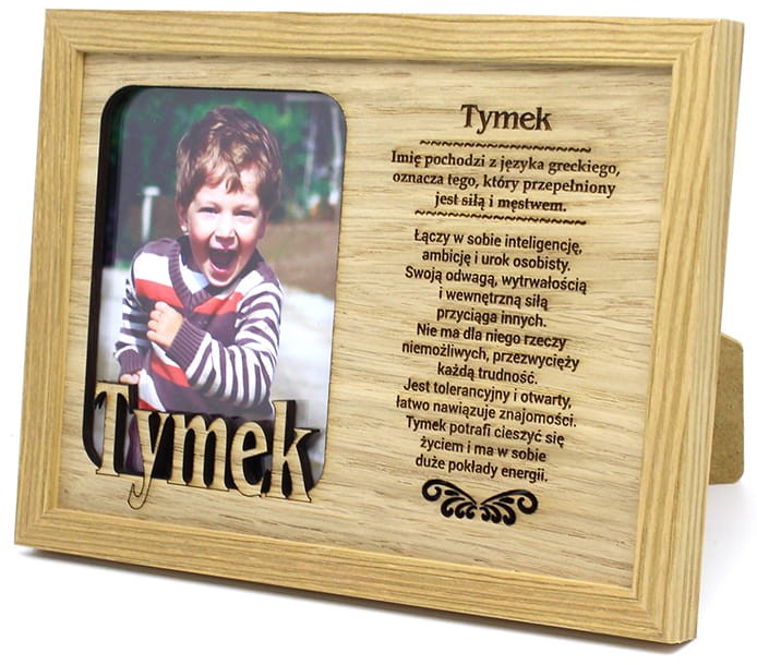 Ramka na zdjęcie z imieniem Tymek
