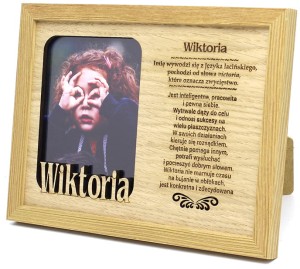 Ramka na zdjęcie z imieniem Wiktoria