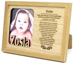 Ramka na zdjęcie z imieniem Zosia