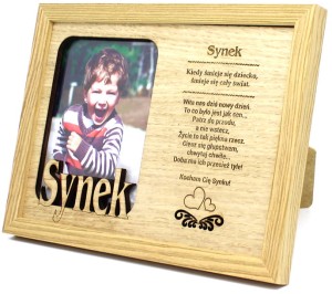 Ramka na zdjęcie z napisem Synek