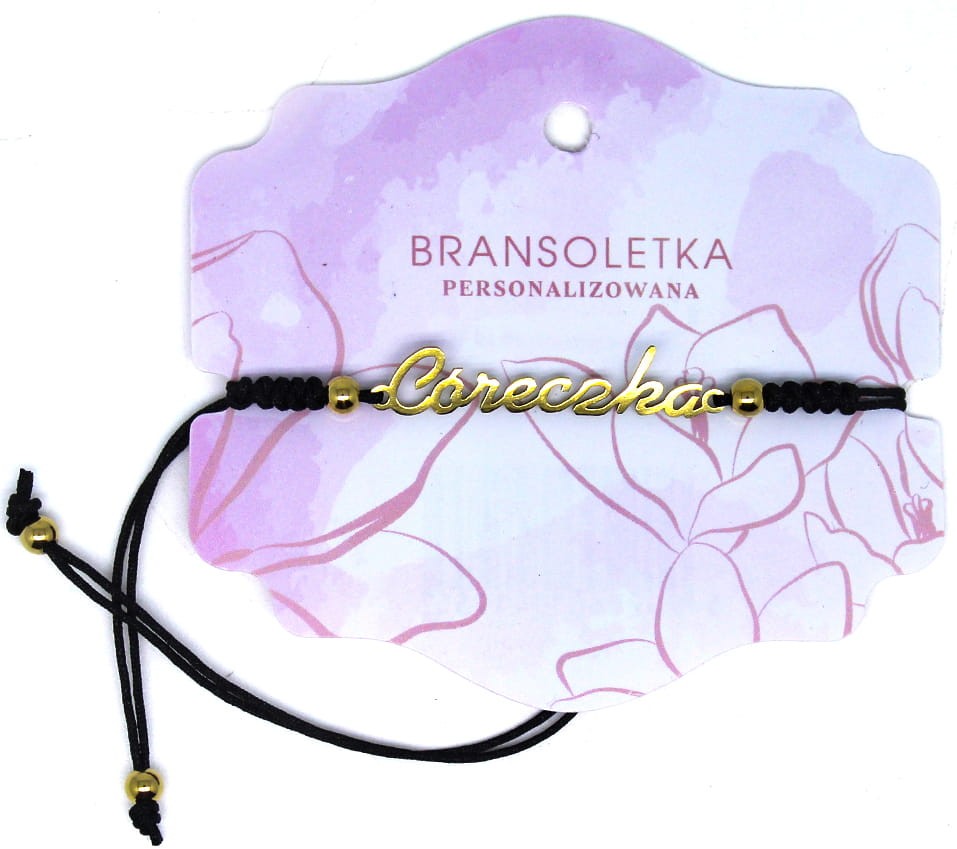 Bransoletka personalizowana z napisem Córeczka