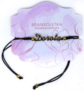 Bransoletka personalizowana z imieniem Dorota