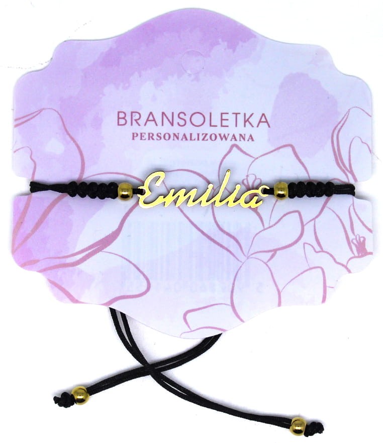 Bransoletka personalizowana z imieniem Emilia